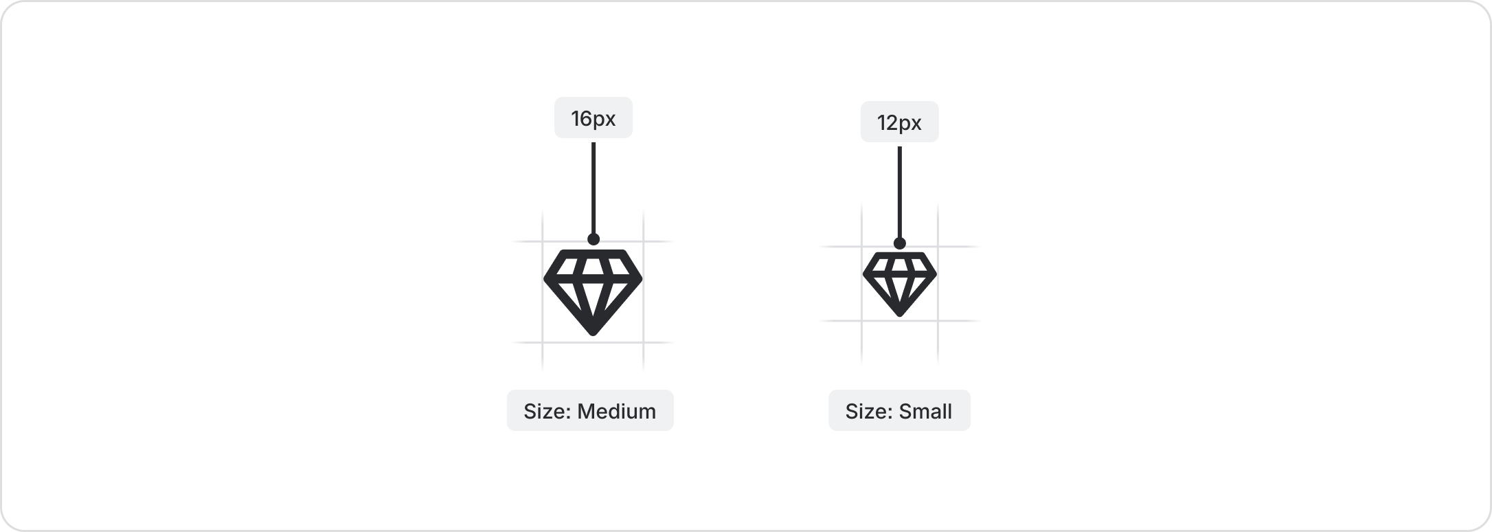 Icon with two different sizes.