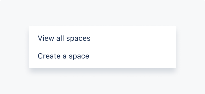 A menu with 2 button menu items.