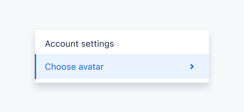 A menu with 2 link menu items.