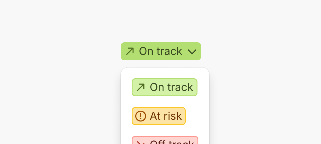Use a lozenge dropdown trigger if interactivity is required.