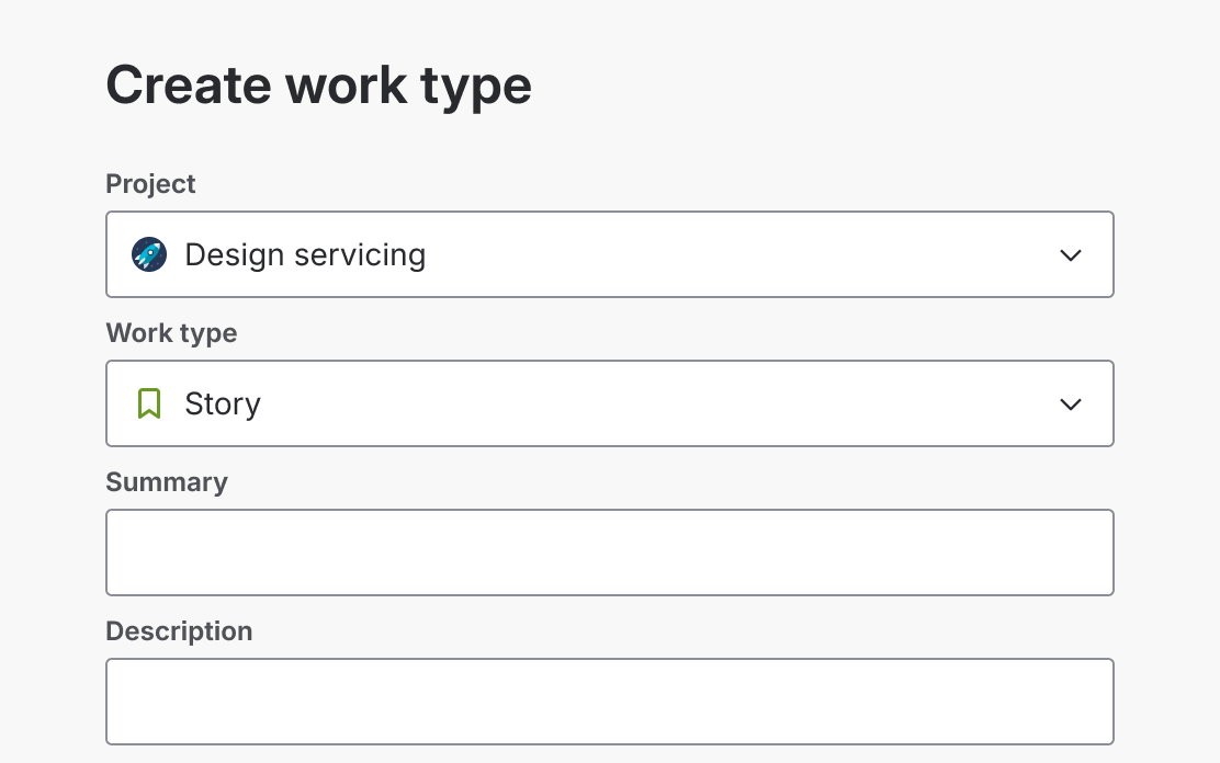 Form example where the fields are not grouped.