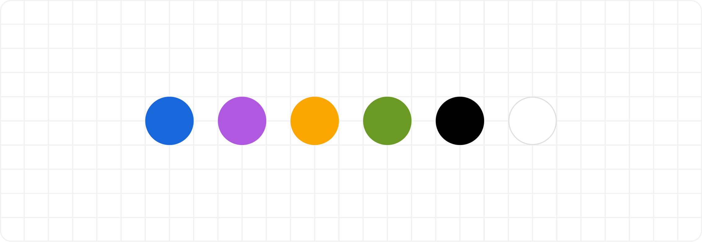 Rovo brand colors shown as circular swatches: blue, purple, saffron, and lime.