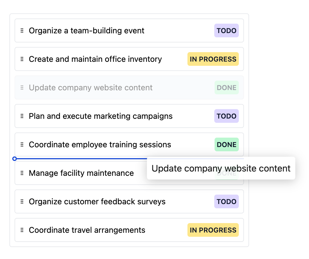 Simple list example