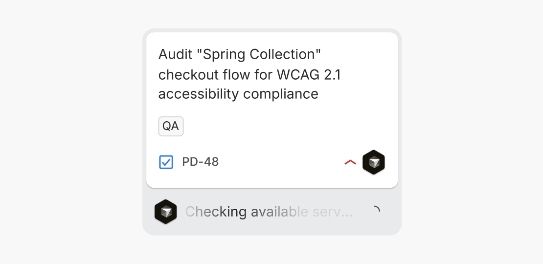 Cursor's hexagonal avatar identifies it as the Jira work item's assignee, with its progress shown beneath the card.