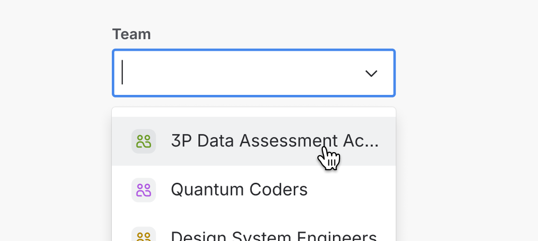 A truncated select menu option, currently hovered, with no tooltip